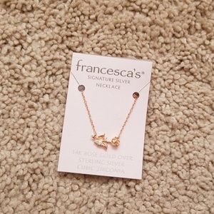 NWT Francesca's Mini Rose CZ Necklace
